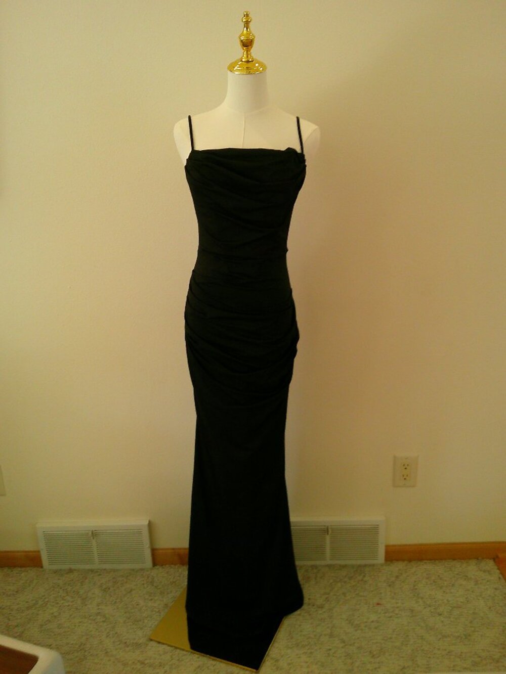 EYNMIN Women's Sleeveless Bodycon Corset Maxi Dress Spaghetti Strap Medium